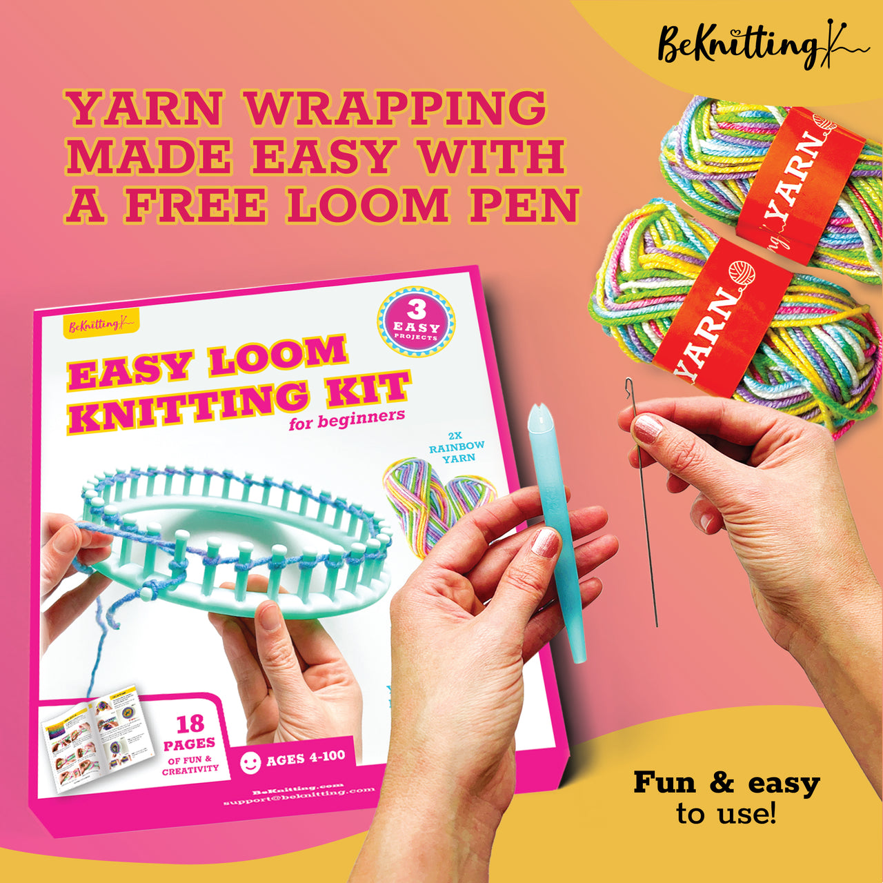 BeKnitting Learn to Knit Loom Kit – beknitting