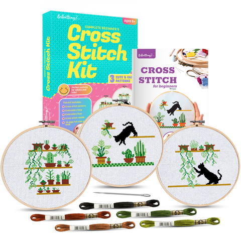 BeKnitting Cross Stitch Kit for Beginners Adults & Kids